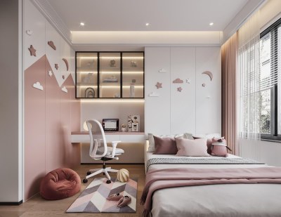 现代榻榻米卧室3D模型下载